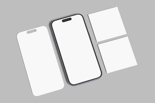 realistic social media post blank mockup photo