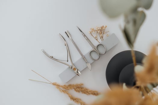 Elegant manicure tools with natural details photo
