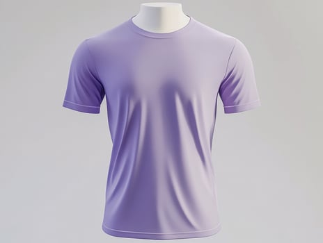 Lavender T Shirt Mockup With Mannequin High Quality on an isolated white background photo