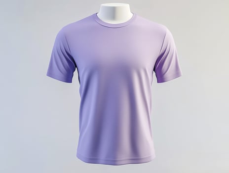 Stylish Lavender T Shirt Mockup With Mannequin High Quality on an isolated white background photo