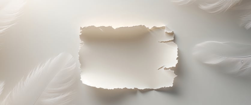 Blank Torn Paper Sheet on Soft Abstract Background for Design Use photo
