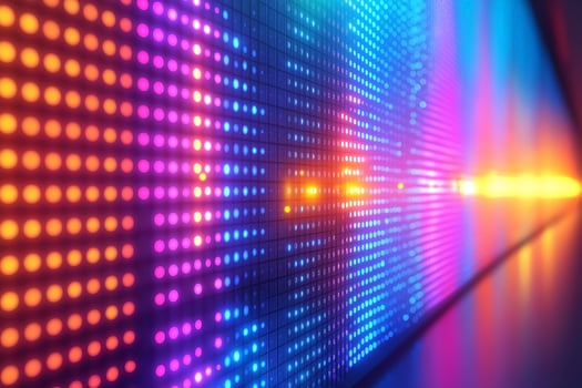 Vibrant abstract LED lights display showcasing a spectrum of colors. photo