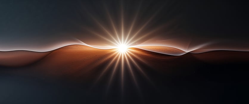 Abstract light shining on a dark background photo
