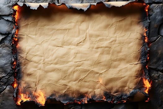 Burning Parchment Texture for Creative Backgrounds and Dramatic Scenes photo