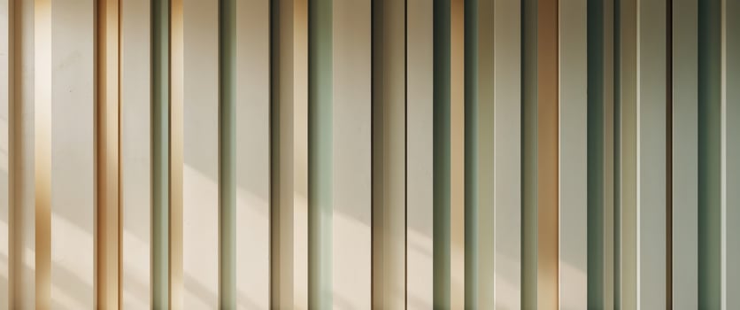 A wall with a striped pattern and light coming through photo