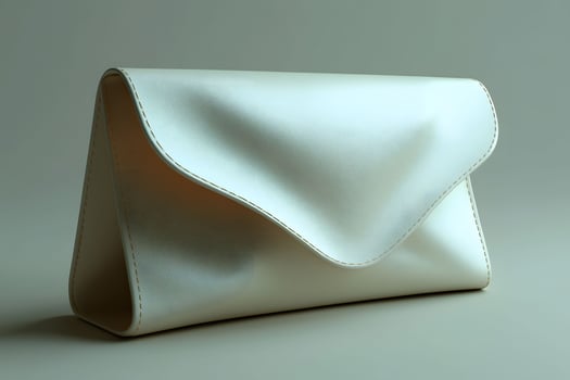 Elegant White Leather Clutch for Fashion and Style Design photo