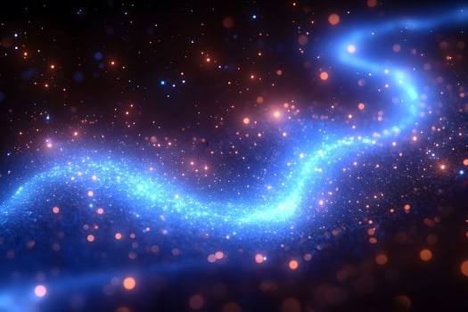 Stellar Cosmic Pathway Vibrant Blue and Orange Galactic Stream for Space-Themed Designs photo