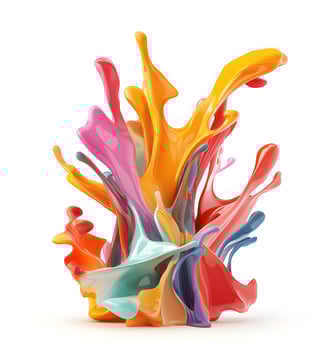 Colorful Paint Splashes Creative Art photo