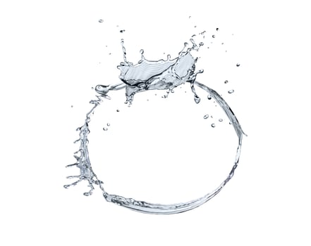 Water splash ring isolated on white photo