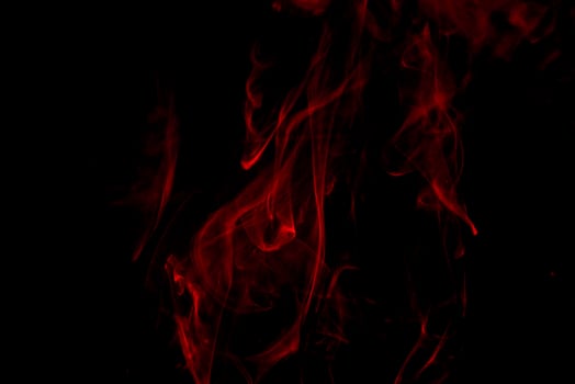 Red steam on black photo