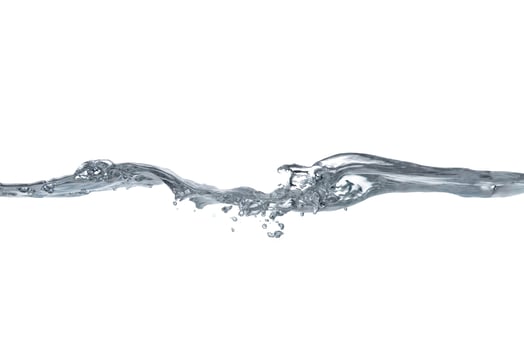 Water splash isolated on white background photo