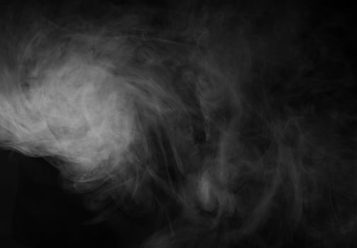 Steam on black background photo