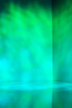 Reflection of northern lights on the walls - abstract background photo