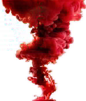 Red abstract background. Spilled ink photo
