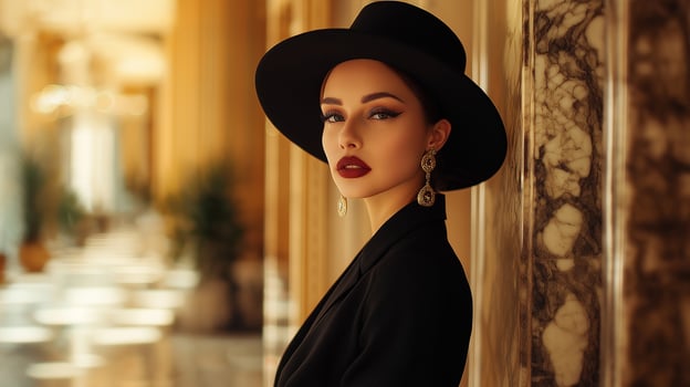A fashion model posing against a luxury HD Background, Luxury HD wallpaper Image, Trendy Background illustration photo