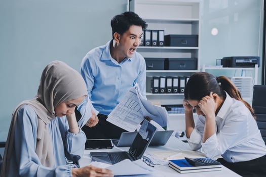 Angry business people arguing in office photo