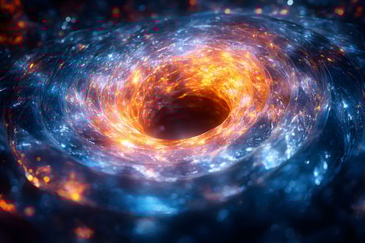 Vortex of Swirling Cosmic Energies in Space Vibrant Abstract Design for Posters photo