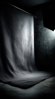 Dark studio backdrop creates a dramatic atmosphere for creative shoots photo