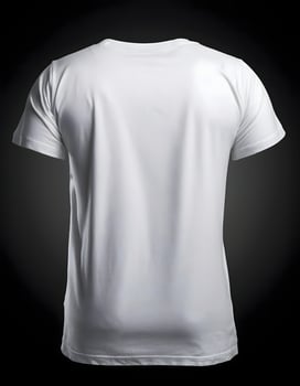 White T Shirt Mockup On Black photo