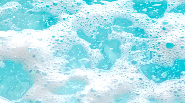 Aqua Water with White Foam and Bubbles Texture photo