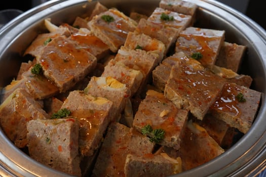 meatloaf made of meat and eggs photo