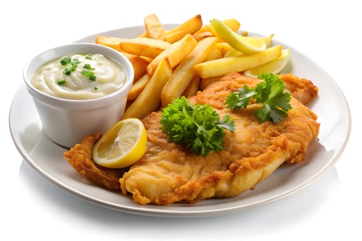 Delicious Fish and Chips Meal Ready to Eat photo