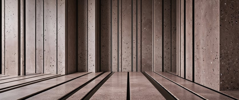 Abstract Room with Vertical Lines and Speckled Walls. photo