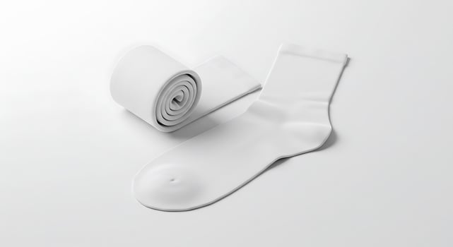 Rolled Socks Still Life Minimalist White Background photo
