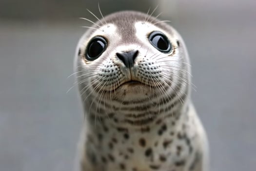 A seal with big eyes looking at the camera photo