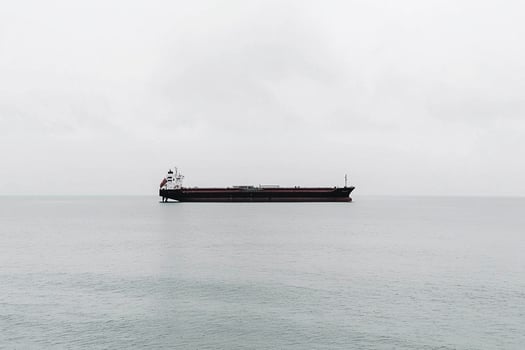 A large cargo ship floating in the ocean photo