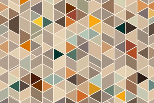 A geometric pattern with brown, orange and green colors photo