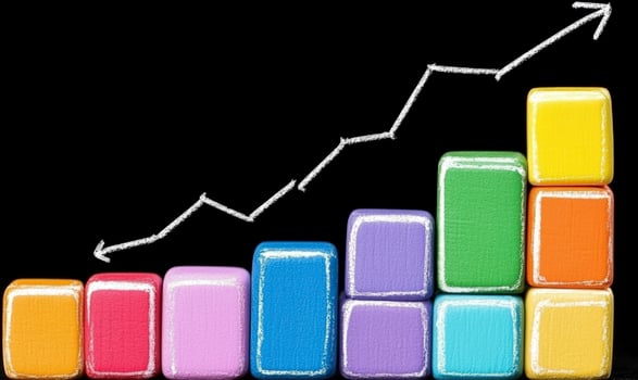 A graph showing a growth chart photo