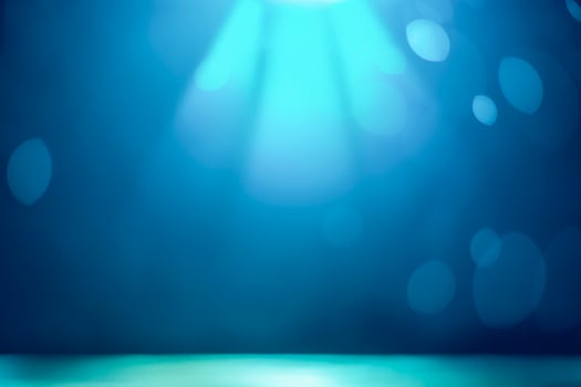 Abstract bokeh blue background. Studio shot. photo