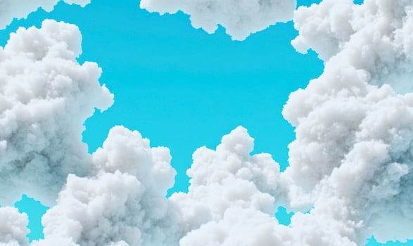 Clouds in the sky with blue sky background photo