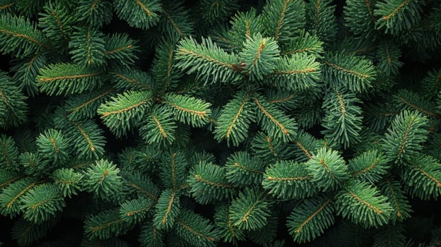 Background View of Lush Christmas Tree Branches in High Resolution for Holiday Themes and Decorations photo