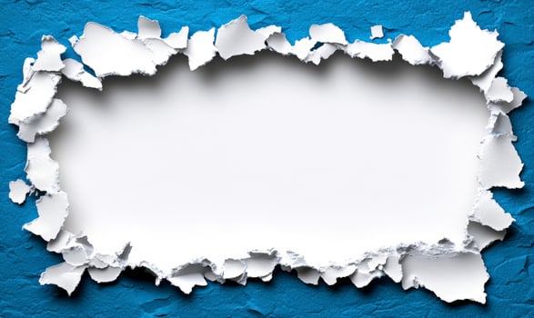 A hole in the wall with a piece of paper photo