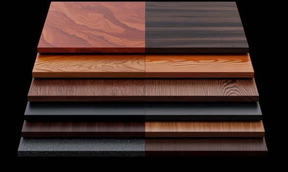 A set of different wood samples photo