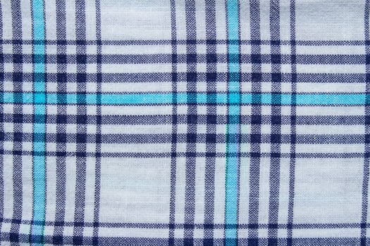 Classic blue and cyan plaid fabric texture background photo