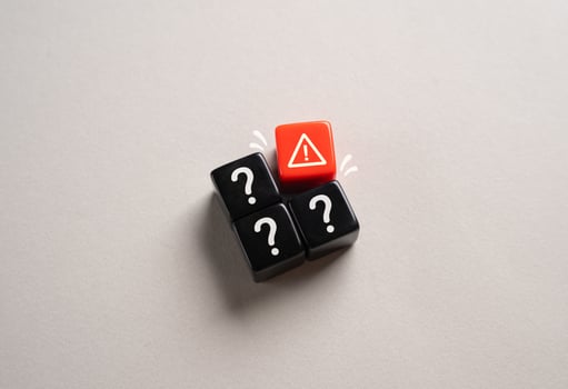 To make a wrong choice. Danger and insecurity. Uncertainty, doubt, and potential consequences looming over a poor choice. photo