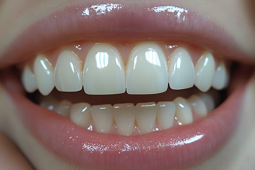 Bright and Healthy Smile Close-Up Showcasing Shiny, Perfect Teeth photo