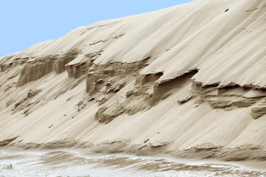 Sandy riverbank landscape photo
