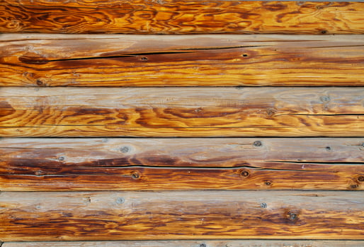 Log cabin wall photo