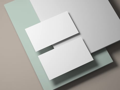 Creative business card mockup, showcasing a clean and modern design ideal for corporate or personal branding. photo