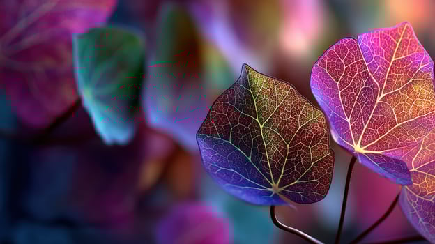 Vibrant leaves showcasing nature's intricate design photo