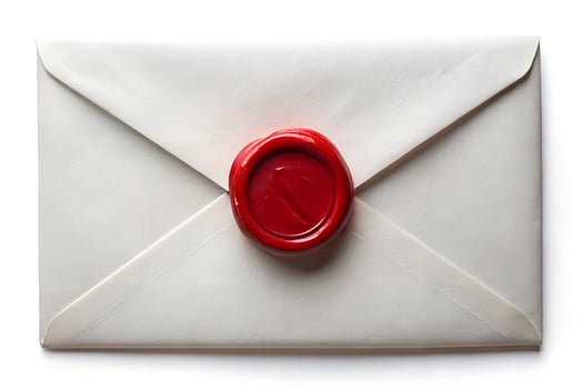 envelope with wax seal photo