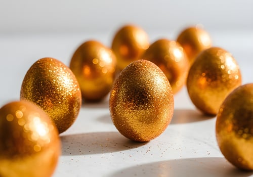 Golden Eggs A Sparkling Easter Decoration photo