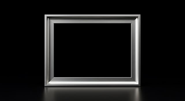 A white frame on a black surface photo