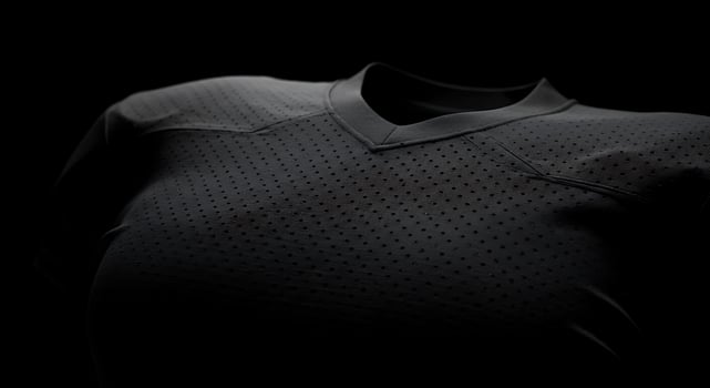 A black jersey with a mesh pattern on it photo