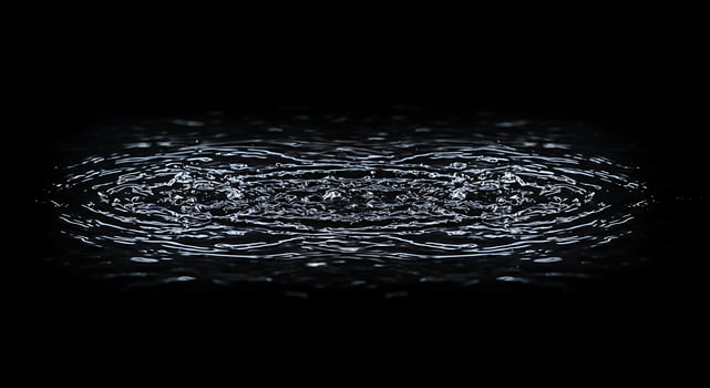 Water drops on a black background photo
