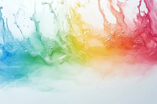 Colorful water splashing in the air photo